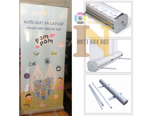 Standee Cuốn Nhôm Tốt 60x160